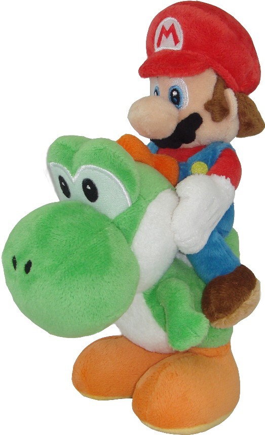 Mario Riding Yoshi 8 Inch Plush