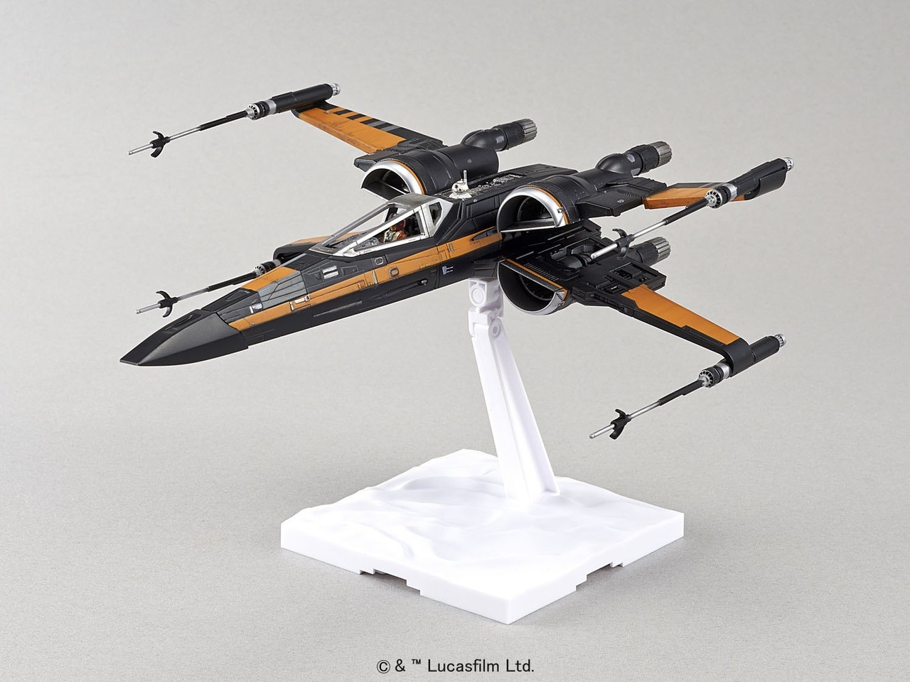 Poe's X-Wing Fighter "Star Wars: The Force Awakens", Bandai Hobby Star Wars 1/72 (Model Kit)