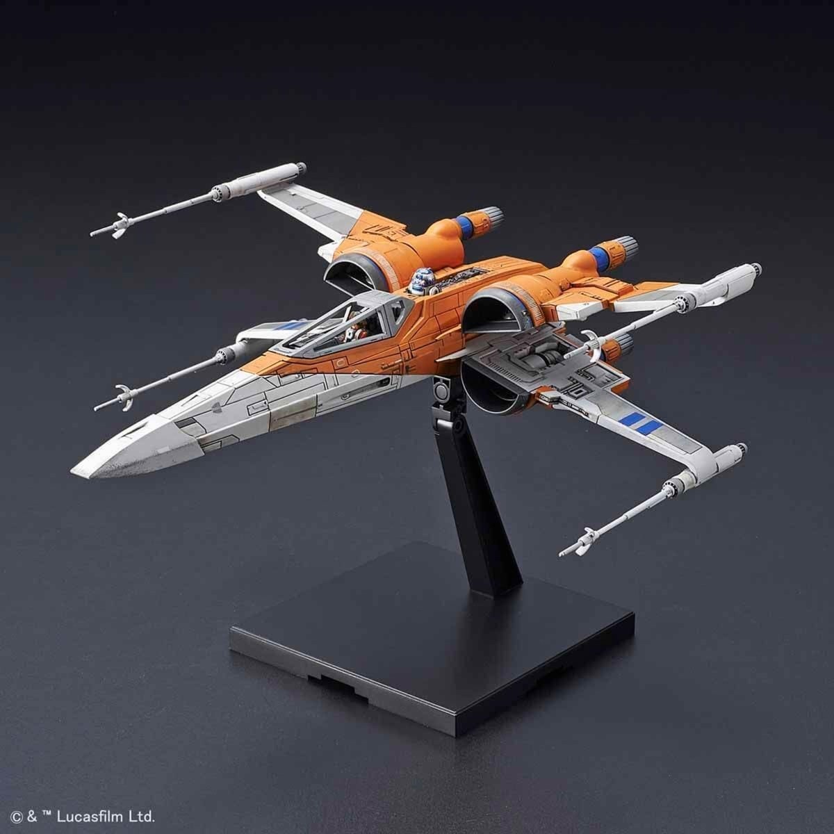 Poe's X-Wing Fighter (Rise of Skywalker Ver.) "Star Wars", Bandai Hobby 1/72 Vehicle Model (Model Kit)
