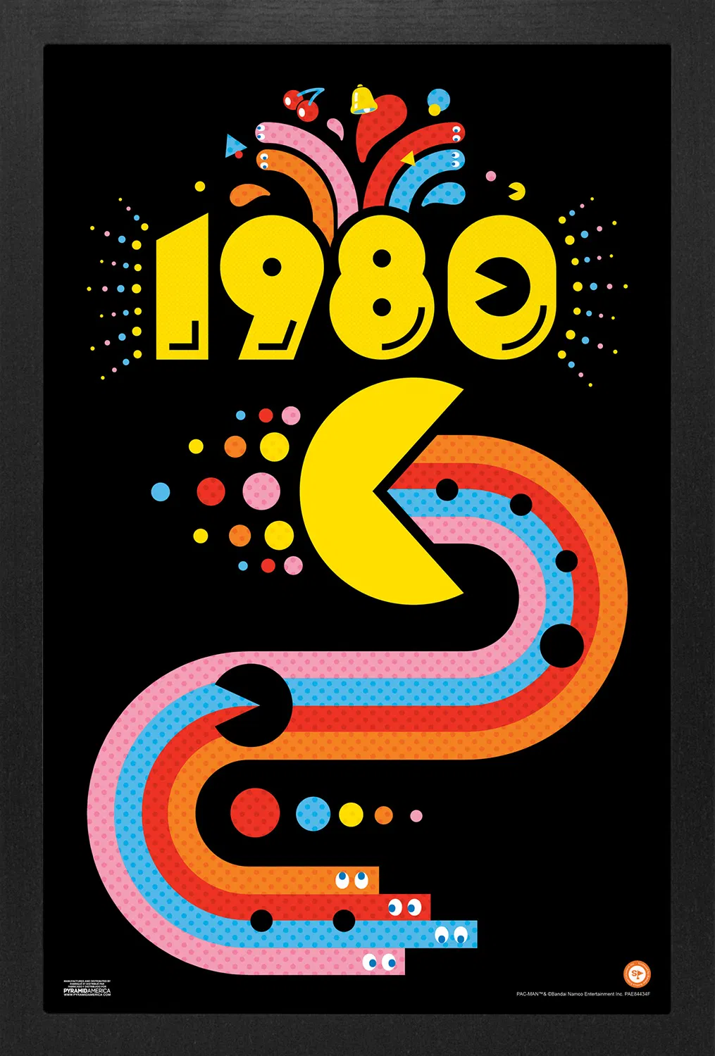 Pac-Man - 1980 Celebration (11"x17" Gel-Coat) (Order in multiples of 6, mix and match styles)