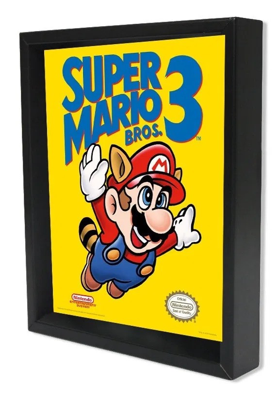Super Mario - Super Mario Bros. 3 (8"x10" Lenticular Shadow Box)
