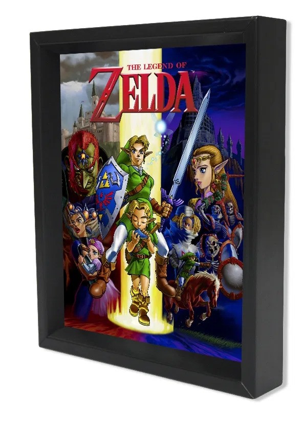 Zelda - Ocarina of Time (8"x10" Lenticular Shadow Box)