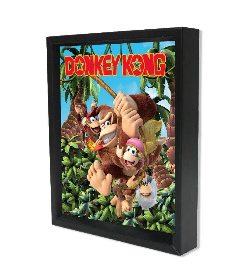 Donkey Kong - Jungle Swing (8"x10" Lenticular Shadow Box)