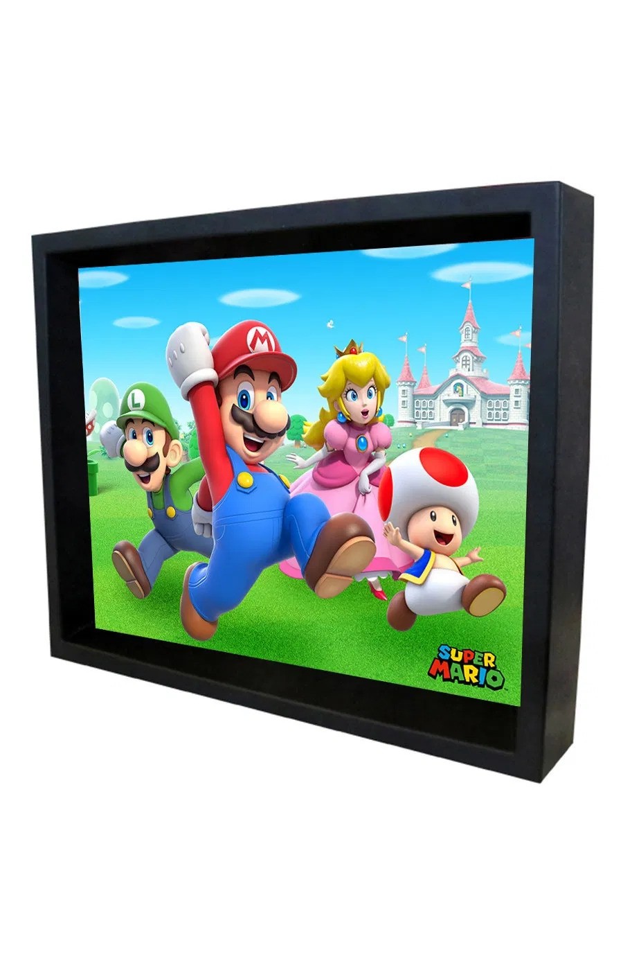 Super Mario - Group Run (8"x10" Lenticular Shadow Box)