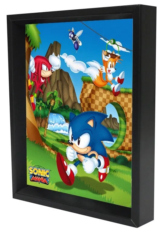 Sonic The Hedgehog - Mania (8"x10" Lenticular Shadow Box) 
