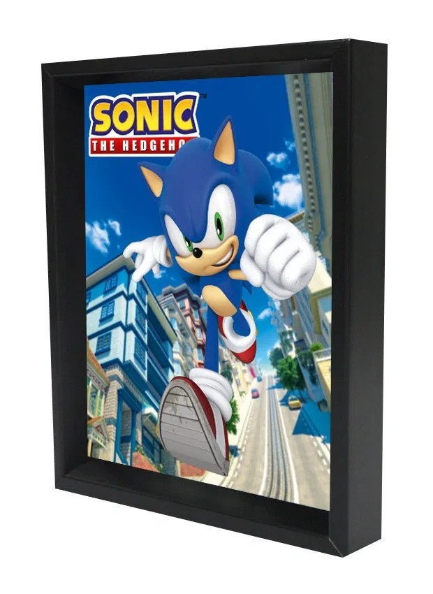 Sonic The Hedgehog - City Jump (8"x10" Lenticular Shadow Box)