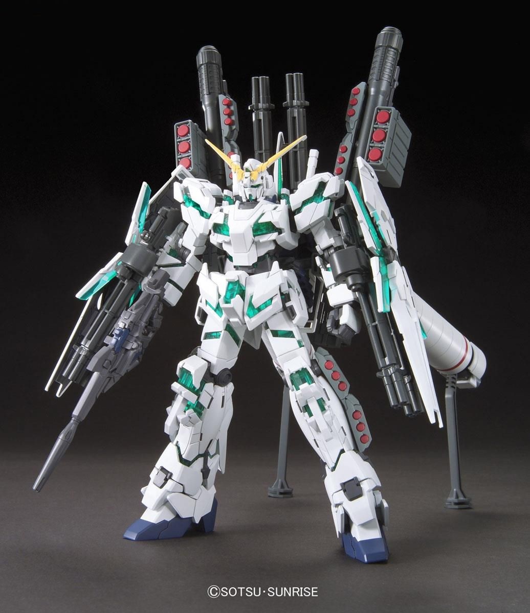 #178 RX-0 Full Armor Unicorn Gundam (Destroy Mode) "Gundam UC" Green Color Ver., Bandai HGUC 1/144 (Gundam Model Kit)