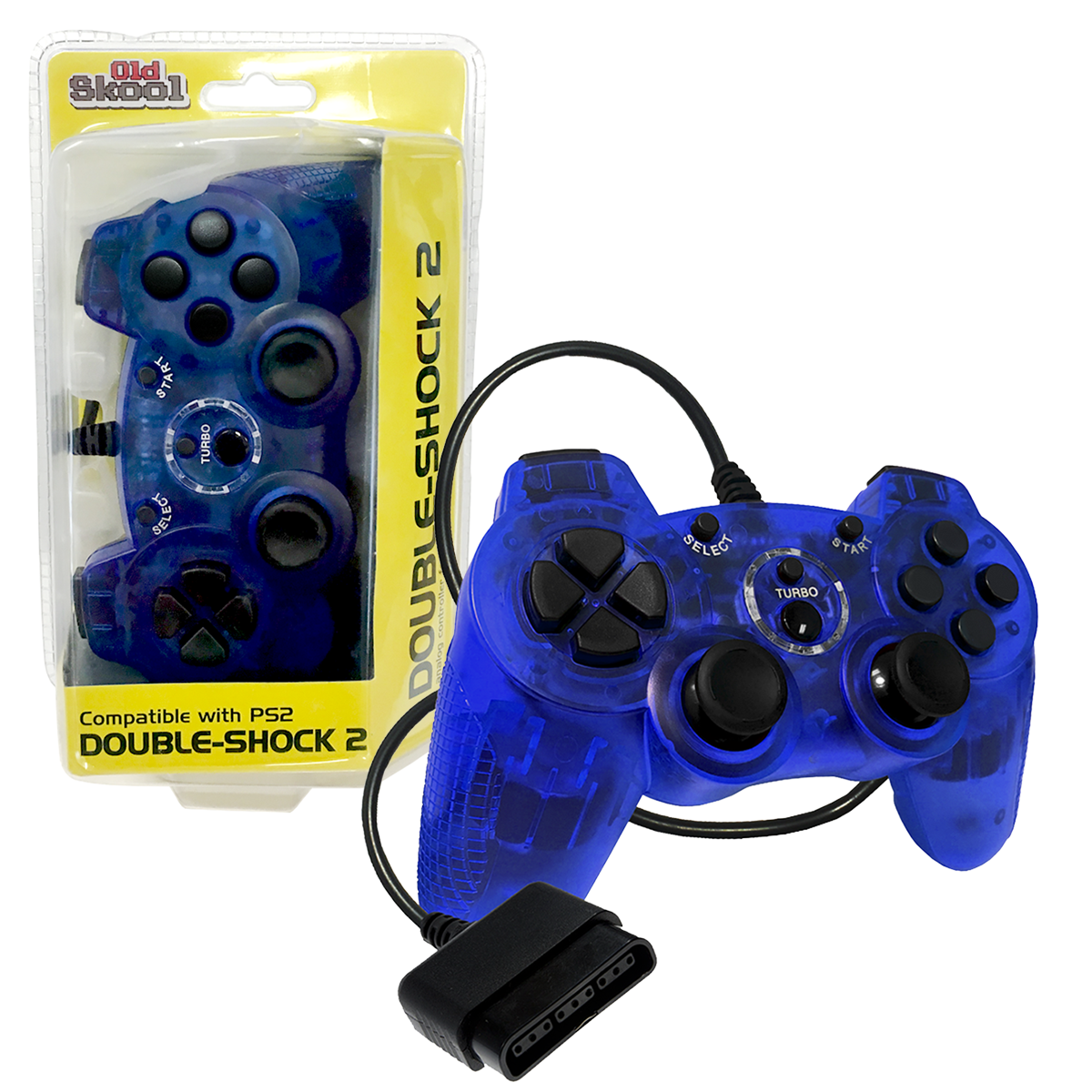 PS2 Wired DOUBLE-SHOCK 2 Controller (BLUE)