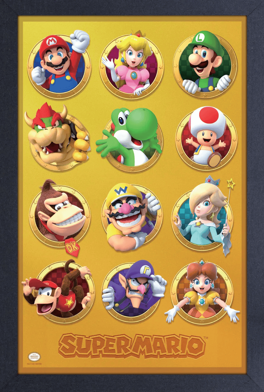 Super Mario - Gold Group Photo (11"x17" Gel-Coat) (Order in multiples of 6, mix and match styles)