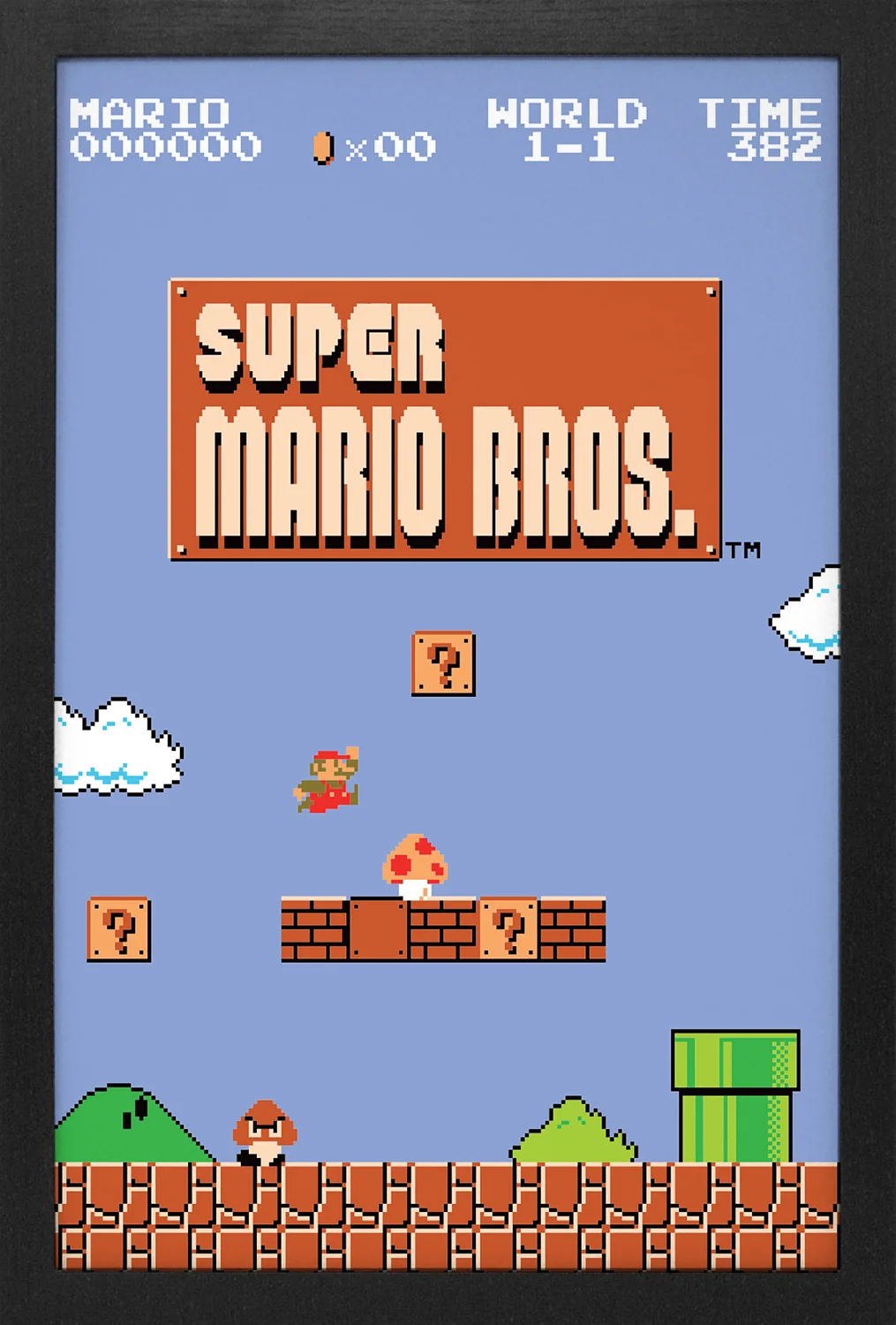 Super Mario Bros - Level 1-1 (11"x17" Gel-Coat) (Order in multiples of 6, mix and match styles)