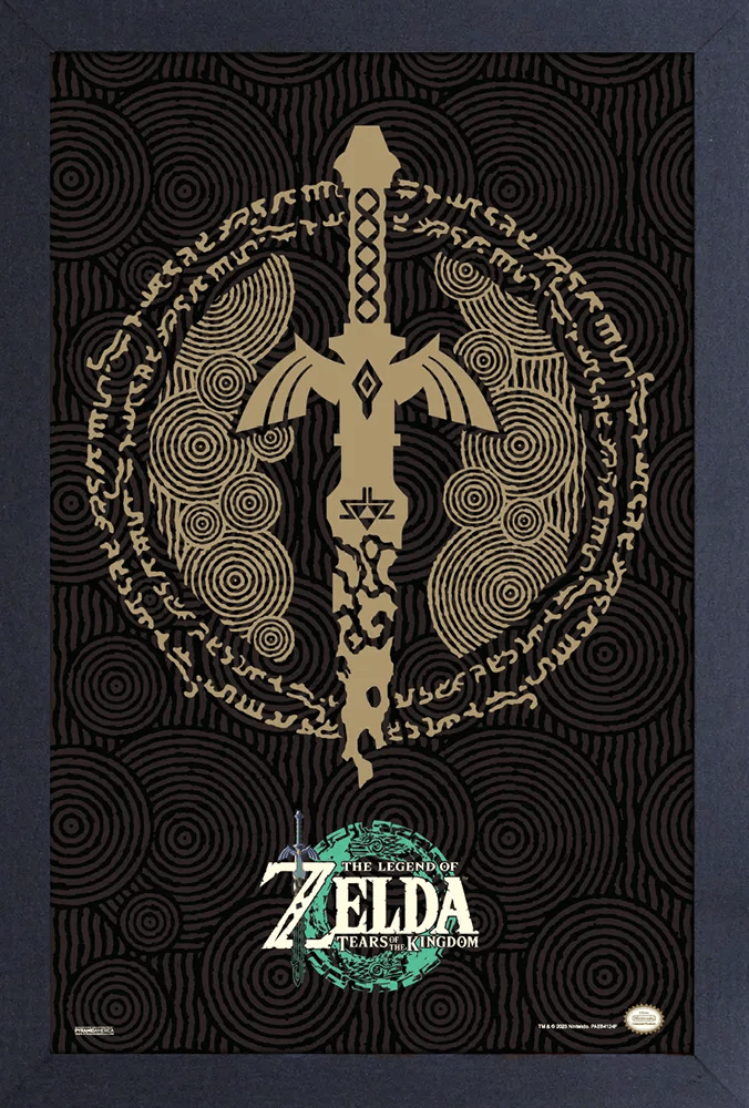 Zelda - TotK - Master Sword Icon  (11"x17" Gel-Coat) (Order in multiples of 6, mix and match styles)