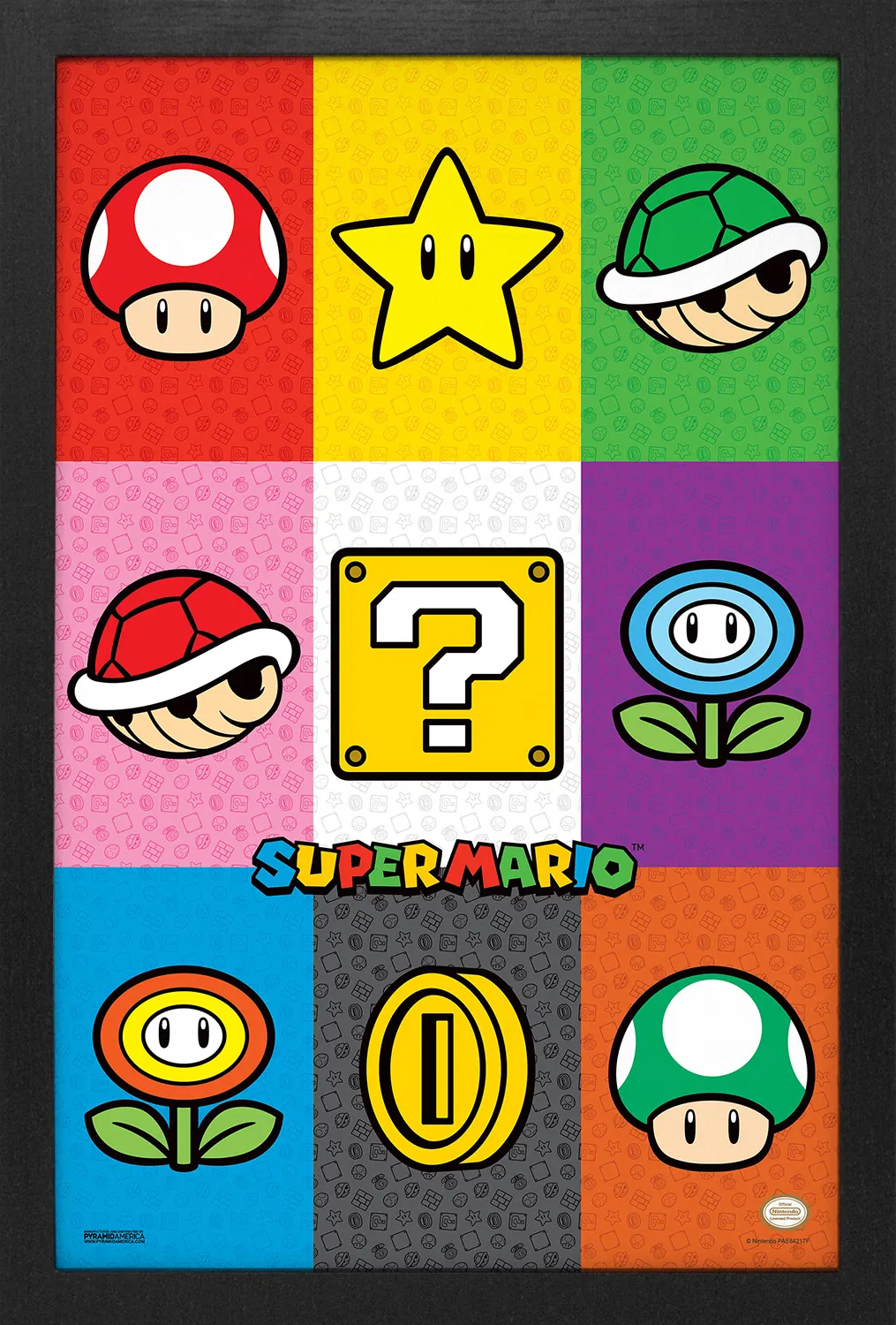 Super Mario - Pop-Art Items (11"x17" Gel-Coat) (Order in multiples of 6, mix and match styles)