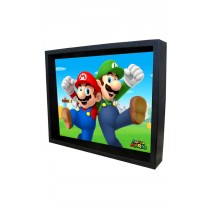 Super Mario - Mario & Luigi (8"x10" Lenticular Shadow Box)