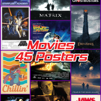 24 x 36 Poster Box - Movie Theme (45 Posters BAGGED & BOARDED)
