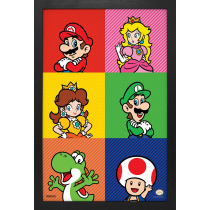 Super Mario - Pop-Art Friends (11"x17" Gel-Coat) (Order in multiples of 6, mix and match styles)